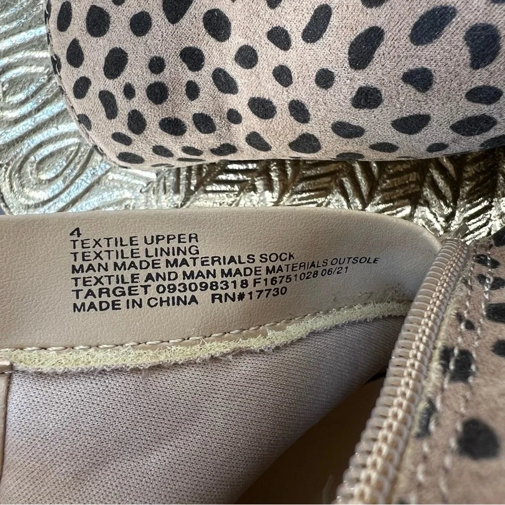 Cat & Jack Leopard Print Ankle‎ Boots | Girls Size 4